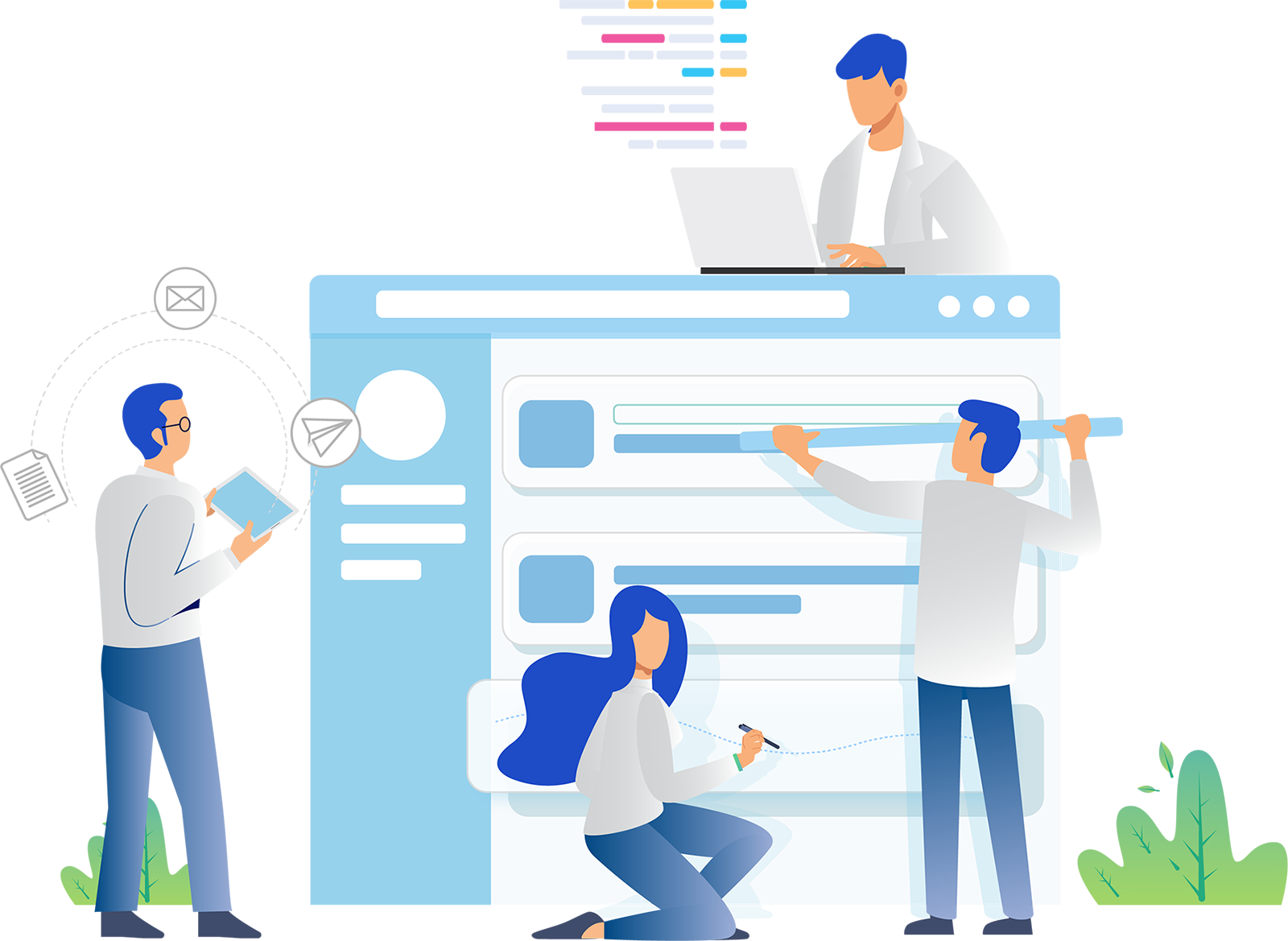Flat Illustration Web Design